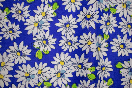 Face Covering Blue with White Daisy's