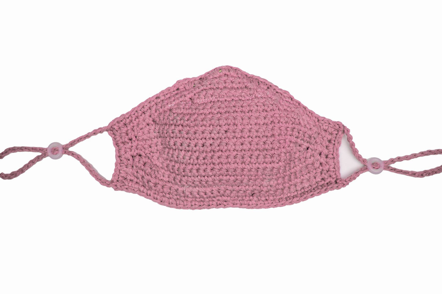 Face Covering Crochet Rose Pink