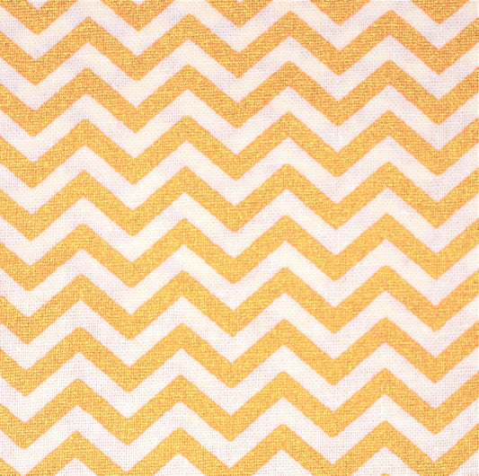 Face Covering White with Glitter Gold Chevron Print