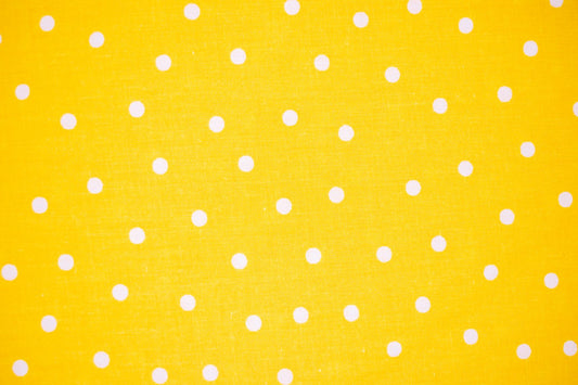 Face Covering Yellow with White Polka Dots
