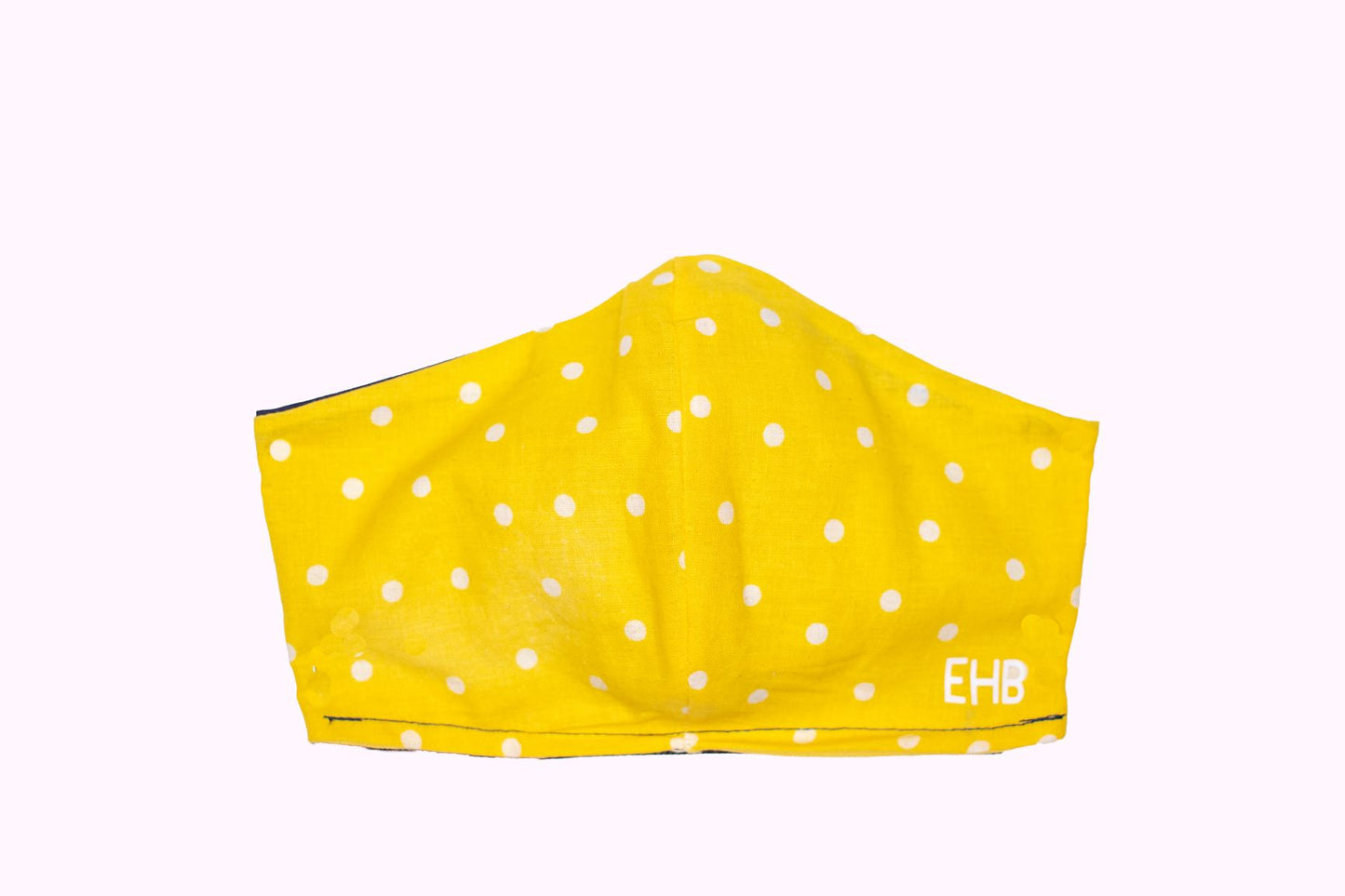 Face Covering Yellow with White Polka Dots