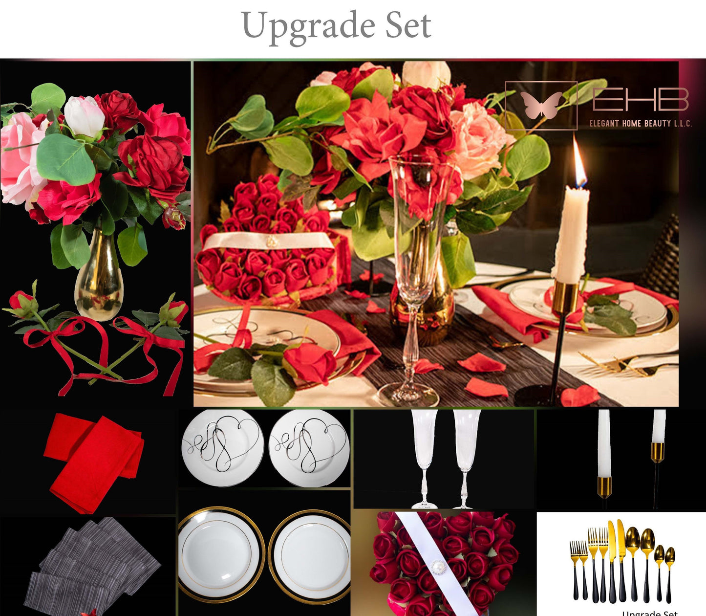 Heart of Gold Collection Tablescape Series ID100